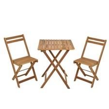 Balkonmöbel Sitzgruppe Balkonset Gartenmöbel Holzmöbel Klapptisch Klappstühle