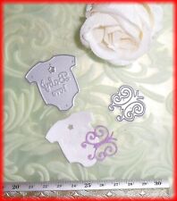 Stanzschablonen Stanze 2 Baby Strampler Schmetterling  ca.4 u. 2,5 cm Stanzform 