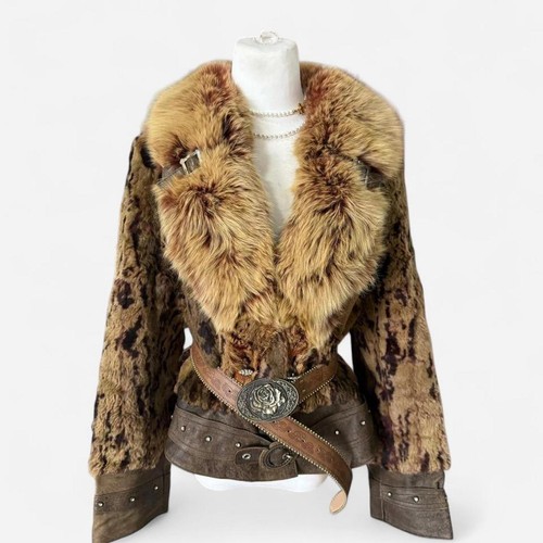Damen pelzmantel mit - damen,