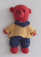 Sterntaler Kuscheltier Bär Frottee rot blau gelb ~ älteres Modell ~