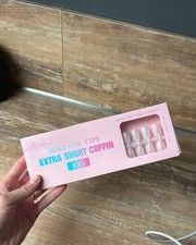 Set künstliche Nägel zum kleben kurz Coffin XXS Nail Art