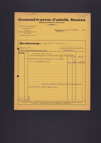 Hannover rechnung 1926 - rechnung,