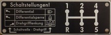 Holder Schild  für E11 und E12 Schaltschema Einachser Deichselreiter 118569