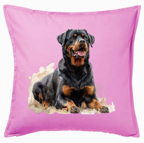 Kissenbezug pink rottweiler - pink,