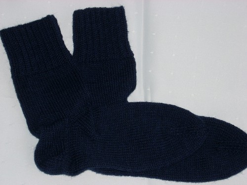 Wollsocken handgestrickt - , gr