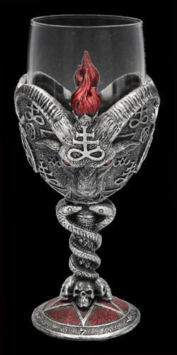 Baphomet kelch weinglas - baphomet, kelch-weinglas
