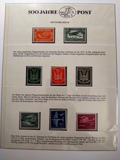 Motivsammlung 500 Jahre Post im Linder Vordruckalbum, 49 Vordruckseiten