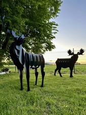 Holzkohlegrill In Tierform Feuerschale BBQ Grill Hirsch Elch Wildschwein Deko