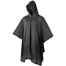 MFH Vinyl Poncho Schwarz