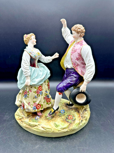 Porzellan figur tanzendes paar - porzellan,