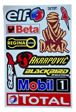 TOP Stickerbogen, 10 Aufkleber, Total ELF Akrapovic Beta Total Motorsport Tuning