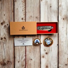 QSP Otter Geschmiedeter Carbon Griff Klappmesser S35VN Stahl, Sammlerstück