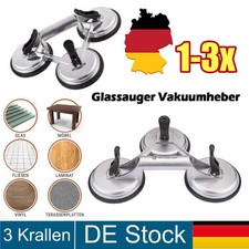 2/3xSaugnäpfe Glassauger 170kg Saugheber Scheibenheber Saugnapfhalter Vakuum