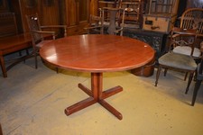 Ind. Art Thonet Ausziehtisch rund 120 Diameter + 2 x 60 Einlegeplatten 240 x 120