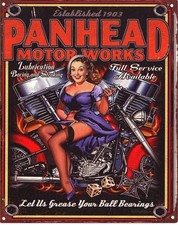 Deko Blechschild Panhead Motor