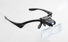 LED Lupenbrille mit 5 Vergrößerungseinsätzen LED Licht Brillenlupe (R-212)