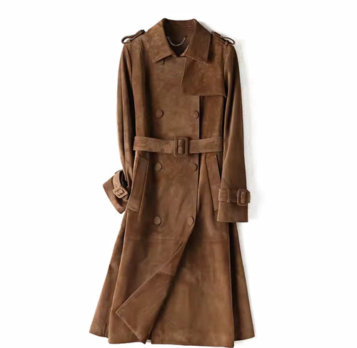 Damen leder trenchcoat - damen,