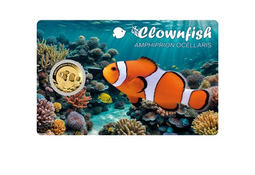 Goldmünze motiv clownfisch - goldmünze,