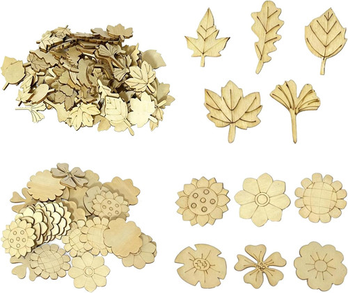 100 stüc holzblumen zum - stüc,