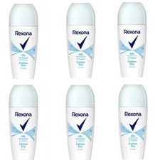 6x 50ml Rexona Cotton Dry 48h Deo Roll On Damen Woman Deo Roller 0% Alcohol
