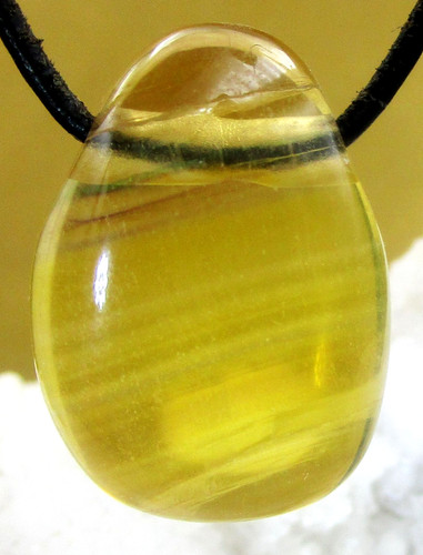 Fluorit gelb trommelstein - fluorit,