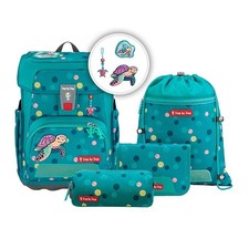 Schulranzen Mädchen Step by Step CLOUD Turtle Josie 5-teiliges Set Schultasche