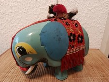 Vintage blechspielzeug elefant - vintage,
