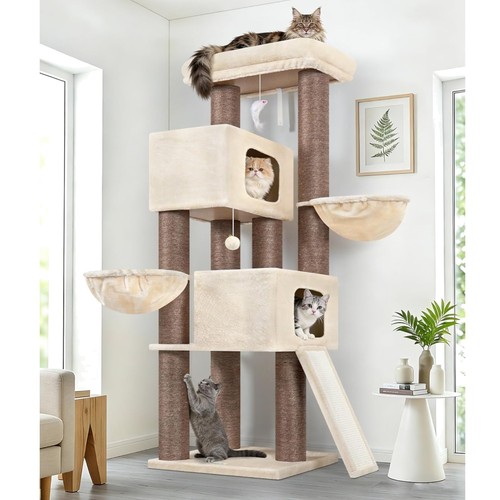 Beige kratzbaum dicke stämme - dicke,