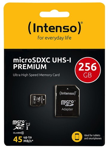 Intenso micro sdxc - sdxc, 256gb