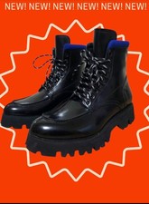 Treemme Gr 43 Herrenschuhe Stiefel Stiefelette Boot Lackleder Superlicht 