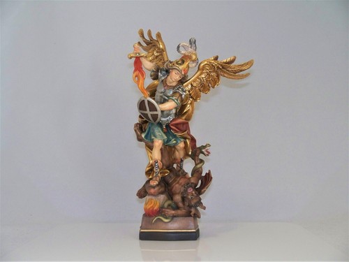 Holz figur heiliger michael - holz,