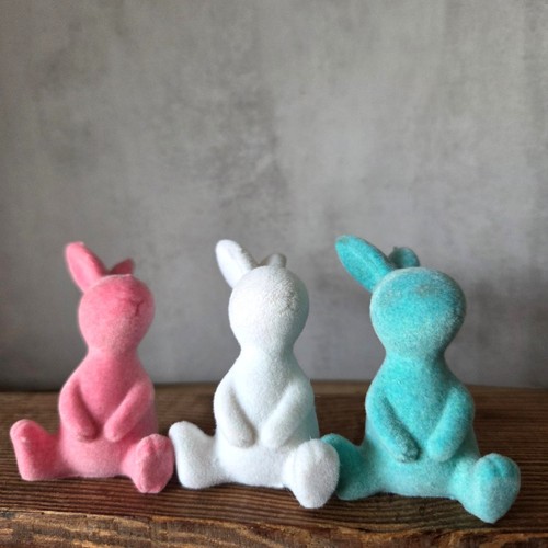 Flock hase figur 6cm - 3,