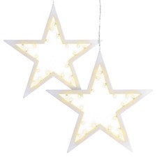 2er Set 20 LED Stern warm