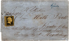 PREUSSEN  Faltbrief BADERSLEBEN b. DARDESHEIM - MAGDEBURG m. 4a "305"; 1855