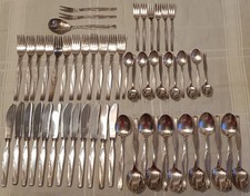 57-tlg. Besteck/Konvolut Berger & Goschwa für 12 Personen, 100er Silberauflage