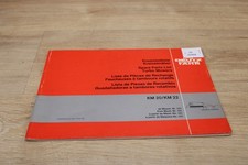 Deutz Fahr KM20 KM22 Kreiselmäher Ersatzteilliste 5145/795  xb10968