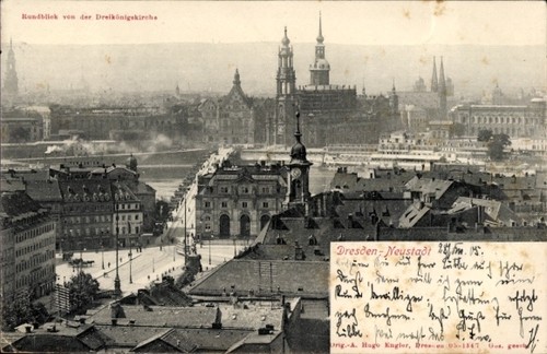 Dresden neustadt rundblick - ak,