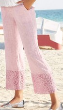 HEINE Damen 7/8 Leinen Hose