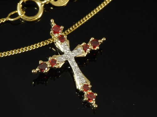 585 gold kreuz kette - 585,