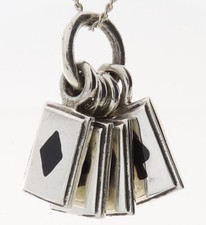 Silber 925er Anhänger Skatblatt ca. 12,50 mm Lang  #L013