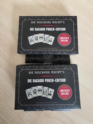 Bacardi poker kartenspiel - bacardi, rum