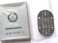 Wehrdienstausweis mit Erkennungsmarke NVA Dienstzeit 1960-1962 evt. Mauerbau