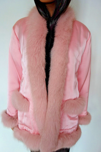 Festliche pelzjacke blaufuchs - ,
