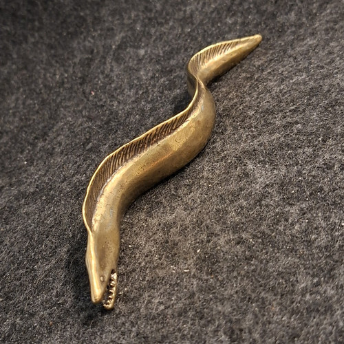 Metallfigur aal goldfarben - aal,,