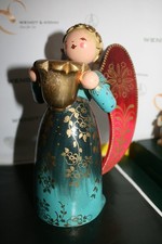 Großer Barockengel reich bemalt mit Lichtertülle ein Original von Wendt & Kühn