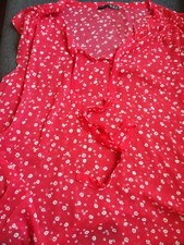 Leichte ärmellose neuwertige Chiffon  Bluse- 44