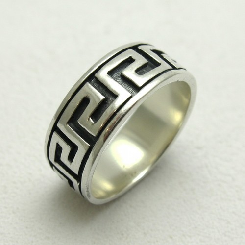 Sterling silber ring mäander - silber,