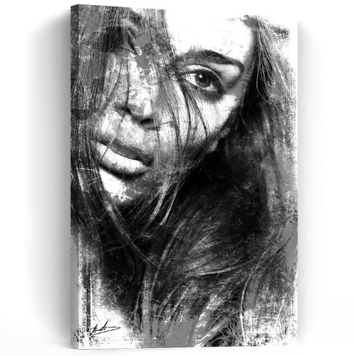 Leinwand bild frau gesicht - frau,