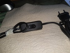 Schnurzwischenschalter - Zwischenschalter - Kippschalter  m. Stecker-schwarz