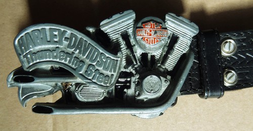Ledergürtel mit harley - ledergürtel,